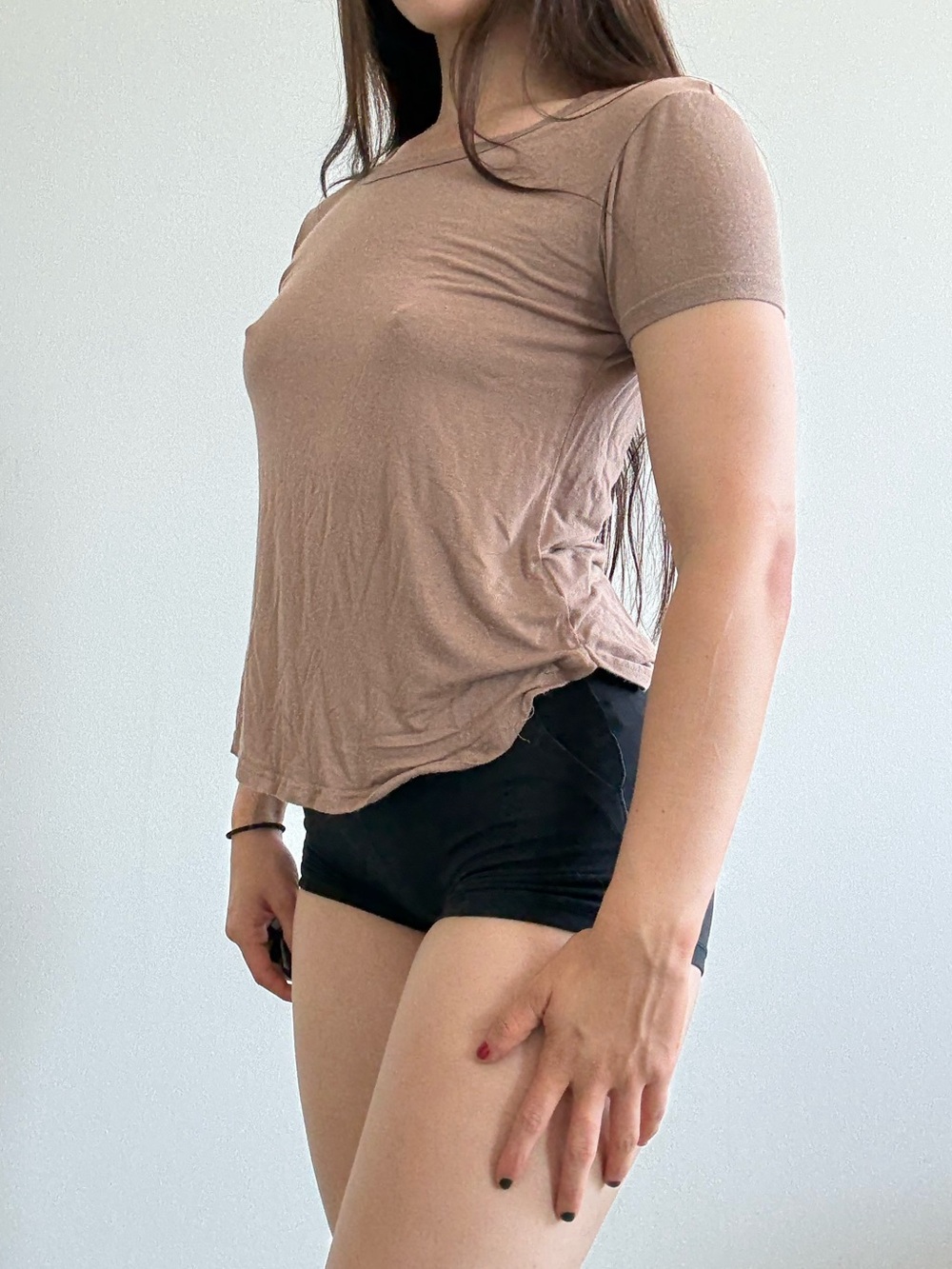 Classic Women's Short Sleeve Tee - Taupe - Picture 3 of 11